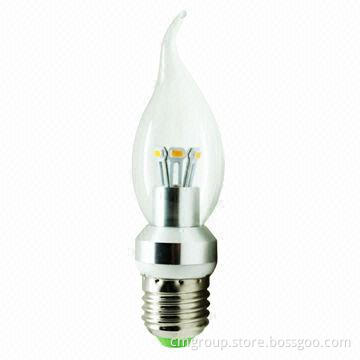 E27 dimmable LED candle light with 3/4/5W, 110/220V, 2300/2500/2700/3000/4200/6000K, CE/RoHS